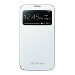 Samsung S View Kılıf Koruyucu Kılıf Premium Case Cover Samsung Galaxy Mega için - Beyaz