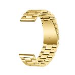 Samsung S2 Classic - Gear Sport Icin Metal Tokali Disli Kordon Gold