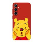 Samsung S23 FE Uyumlu Winnie The Pooh Kırmızı Telefon Kılıfı