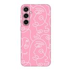 Samsung S23 Uyumlu FE Face Art Pembe Telefon Kılıfı