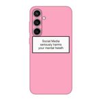 Samsung S23 Uyumlu FE Social Media Pembe Telefon Kılıfı