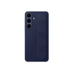 Samsung S25 FE Standlı Kordonlu Silikon Telefon Kılıfı Lacivert