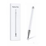 Samsung S26 EDGE Uyumlu Beyaz Disk Uçlu Stylus Kalem - Hassas Tablet/Telefon Çizim