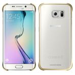 Samsung S6 Clear Cover Şeffaf Kılıf Gold
