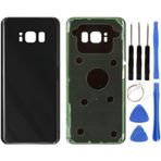 Samsung S8 Plus Sm-G955 Uyumlu Arka Pil Kapağı Siyah + Tamir Seti
