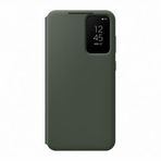 Samsung Smart View Wallet akıllı telefon kılıfı EF-ZS916 Galaxy S23+ için, cep telefonu kılıfı, kart bölmesi, pencereli, haki