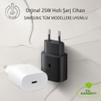 Samsung Süper Hızlı Şarj Cihazı+Type-C &Type-C Şarj Kablosu Set-şarj aleti siyah ve şarj aleti beyaz renkleri mevcuttur. Orjinal 25 Watt Üretir. 45 Watt Mağazamızda Şarj Cihazı.