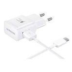 Samsung TA20 Adaptec Fast Charge Type C Beyaz Hızlı Seyahat Şarjı