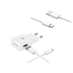 Samsung Ta20 Micro Type-C Kablo 15W Adaptec Fast Charge Hızlı Seyahat Şarj Aleti Beyaz