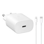 Samsung TA800 Beyaz Lightning Şarj Aleti 2 mt Type-C To Lightning Kablo