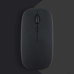 Samsung Tablet İle Uyumlu Şarj Edilebilir Sessiz Mouse Bluetooth + 2.4Hz Wifi Kablosuz Mouse Fare Siyah