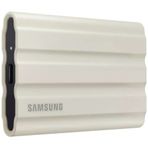 Samsung Taşınabilir SSD T7 Kalkanı, 1 Tb, USB 3.2 Gen.2, 1.050 Mb/s Okuma, 1.000 Mb/s Yazma, Mac, Pc ve Akıllı Telefon Için Dış Mekan Sağlam Harici Sabit Sürücü, Bej, MU-PE1T0K/EU