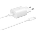 Samsung Telefon Serileriyle Uyumlu 45W Type-C Hızlı Şarj Özellikli Şarj Cihazı / Şarj Aleti + Şarj Kablosu - Beyaz