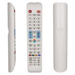 Samsung Uyumlu QE43LS01 ve LCD LED TV Modelleriyle Uyumlu Beyaz Universal Kumanda – Muadil Uzaktan Kumanda, Tak-Çalıştır Özellikli