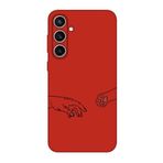 Samsung Uyumlu S23 FE Hand And Paw Kırmızı Telefon Kılıfı