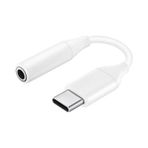 Samsung Uyumlu Type-c Kulaklık Dönüştürücü 3.5 Mm Jack Girişli Ses Adaptörü Aux Kablo Beyaz