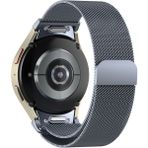 Samsung Watch Fe / 6 / 7 40/44MM - Watch 6 Classic 43/47MM Uyumlu Bas/çıkar Pim Hasır Metal Kordon - Gray