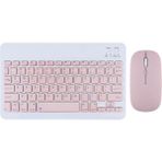 Samsung,xiaom,huawei ve Apple Tabletleri Ile Uyumlu Bluetooth Özellikli Klavye Mouse Set - Pembe