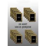 samsunlazer 20 Adet 10x15 Boyutlu Mdf Ahşap Çerçeve-Raf Çerçevesi Yatay Dikey Resim Fotoğraf Çerçeve Seti-Frame