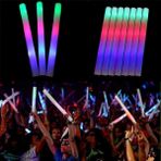 Samur 46 cm Led Işıklı Rengarenk Sünger Parti Çubuk Işıklı Kauçuk Sopa