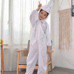 Samur Beyaz Renk 2-3 Yaş 80 cm Çocuk Tavşan Kostümü