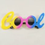 Samur Cool Yazılı Rengarenk 21x8 cm Parti Gözlüğü