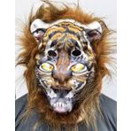 SAMUR Kahverengi Yeleli Saçlı Peluş Aslan Maskesi Mega Peluş 20 No