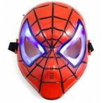 Samur Kırmızı Renk Led Işıklı Spiderman Örümcek Adam Maskesi