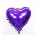 Samur Mor Kalp 45 cm 18 inç Folyo Balon
