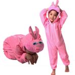 Samur Pembe Renk 6-7 Yaş 120 cm Çocuk Tavşan Kostümü