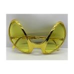 Samur Retro Gözlük 80'li 90'lı Yıllar Gold Renk 8x13 cm Parti Gözlüğü