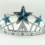Samur Yıldız Şekilli Mavi Renk Çocuk Boy 5x17 cm Elsa Prenses Kraliçe Tacı