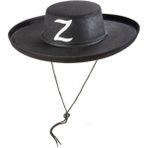 Samur Z Logolu Bağcıklı Çocuk Boy Zorro Şapkası