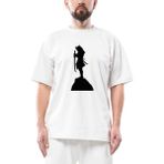 Samurai Portre Oversize Beyaz Tişört
