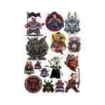 Samurai Savaşçı Sticker Set-5 15 Parça Telefon, Tablet, Defter, Laptop Sticker