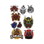 Samurai Sticker Set-1 9 Parça Telefon, Tablet, Defter, Laptop Sticker