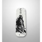 Samurai Tasarımlı Kabartmalı Kitap Ayracı - Siyah Beyaz 15 cm