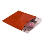 San Bantlı Metalize Hediye Poşeti Kırmızı 20 x 35 cm 100'lü Paket Renkli Yapışkanlı Torbalar