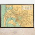 San Diego 1935 Haritası Sanatsal Duvar Dekorasyon Poster 60x90cm.