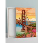 San Francisco Golden Gate Kanvas Tablo, İkonik Köprü Manzarası Duvar Sanatı
