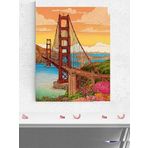 San Francisco Golden Gate Köprüsü Posteri, İkonik Şehir Manzarası Duvar Sanatı