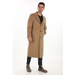 ŞAN GİYİM 1080 Erkek Camel Ceket Yaka Uzun Palto