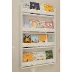 Sanal Mobilya Montessori Eğitici Beyaz Çocuk Odası Kitaplık 4 Raflı MDF 120 cm