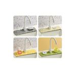 Sanal Trend Mat Gri Renk 30 cm Mutfak Banyo Lavabo Kenarı Silikon Matı Silikon Musluk Su Sıçrama Önleyici 1 Adet
