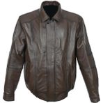 Sanalbolluk Beli Lastikli Model Battal Beden Fındık Renk Erkek Deri Mont - 5XL - Kahverengi