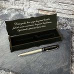 Sanat Hediyelik Öğretmenler Gününe Özel Metal Roller Kalem Isimli + Ahşap Kutu - Öğretmen - Hediye- Kişiye Özel - 24 Kasım