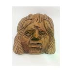 SANAT TACİRİ 16Cm Avrupa El Oyması Tek Parça Maske Ahşap Heykel Biblo 799046936