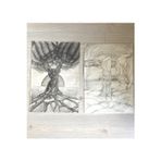 SANAT TACİRİ 50Cm 2 Adet Karakalem Resim Kağit Üzerine Kara Kalem Çalişma