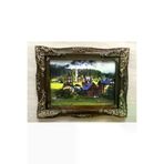 SANAT TACİRİ 89X70Cm Yayla Evi Temali Hali Ahşap Çerçeveli Dokuma İran Halisi Tablosu Muhteşem Renkler EK67NI65R5M