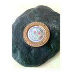SANAT TACİRİ EK45634R26 El Boyama Çini Baski Temali Bakir Renkli Magnet No 87